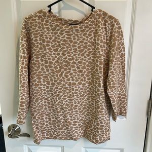 Talbots leopard print sweater
